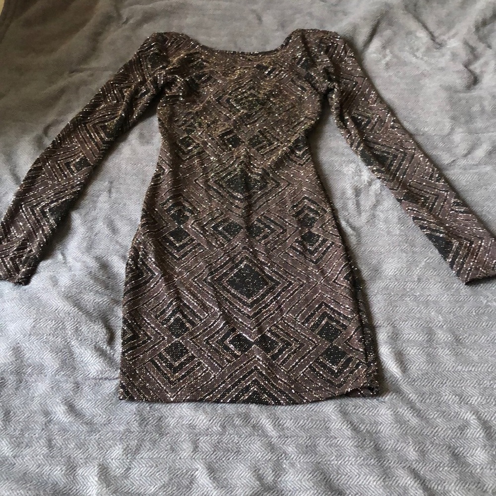 Long sleeve midi sparkly dress. Like new.